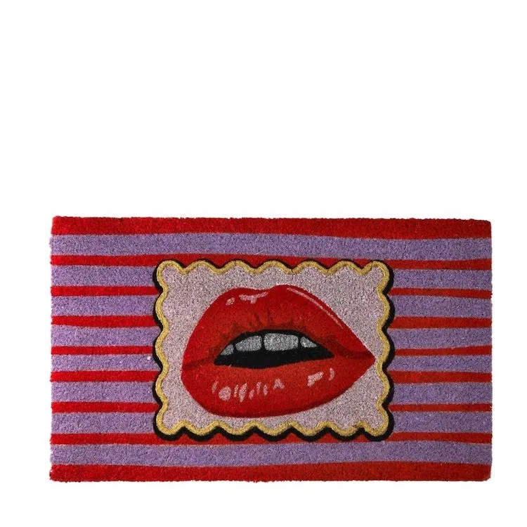 Kokos Fußmatte Lippen lila