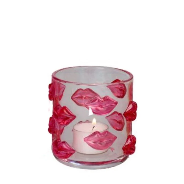 L´amour Windlicht Lippen transparent