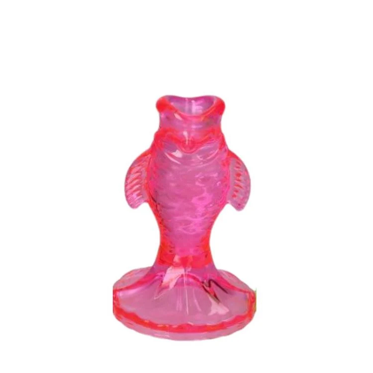 Jacquard Kerzenhalter Fisch pink 12,5 cm