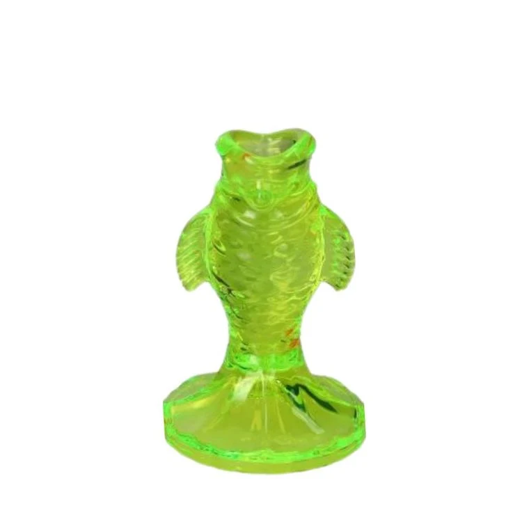 Jacquard Kerzenhalter Fisch gelb 12,5 cm