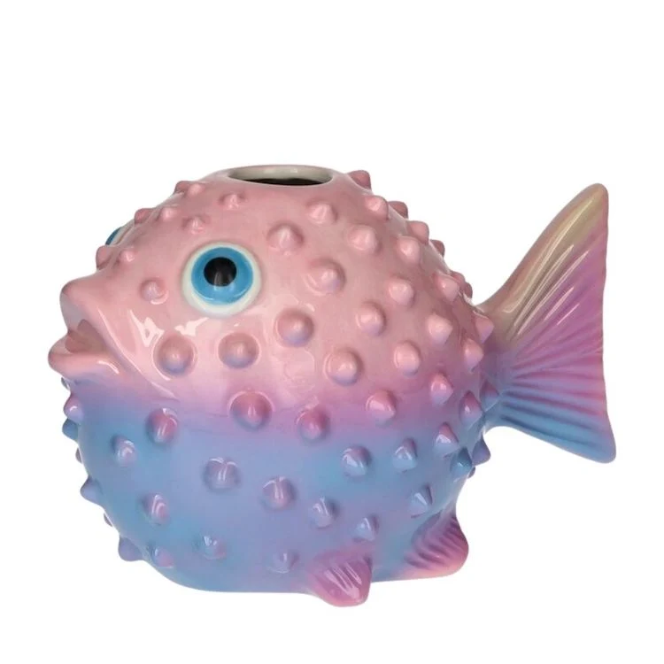 Mignon Vase Kugelfisch M rosa-blau