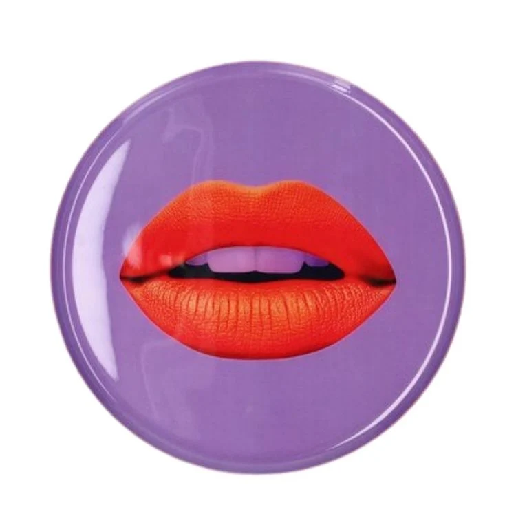 Dekotablett Lippen lila 18 cm