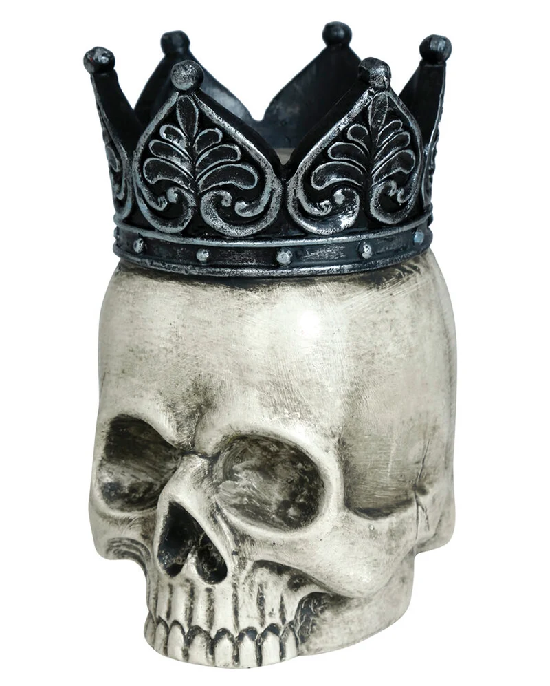 Kleiner Totenkopf mit Krone 14 x11 cm