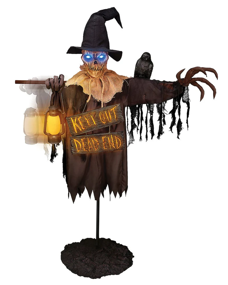 Vogelscheuche mit Wegweiser Halloween Animatronic 198cm
