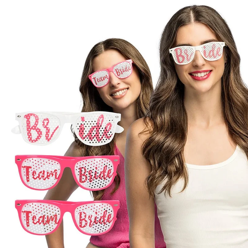 3er-Set Partybrillen „Bride to be“ (Braut und Braut-Team)