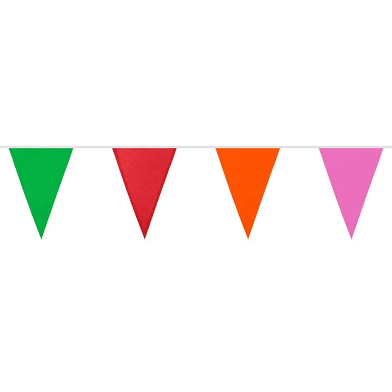 Mehrfarbige Flaggenkette aus Polyester (26 x 18 cm) (6 m)
