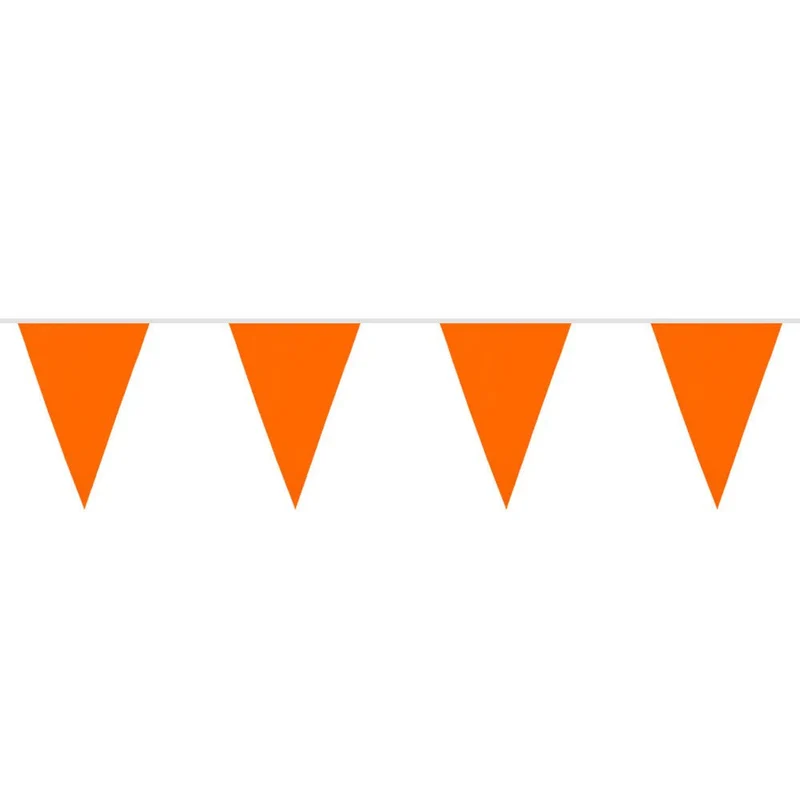 Fahnenkette aus Polyester, orange (26 x 18 cm) (6 m)