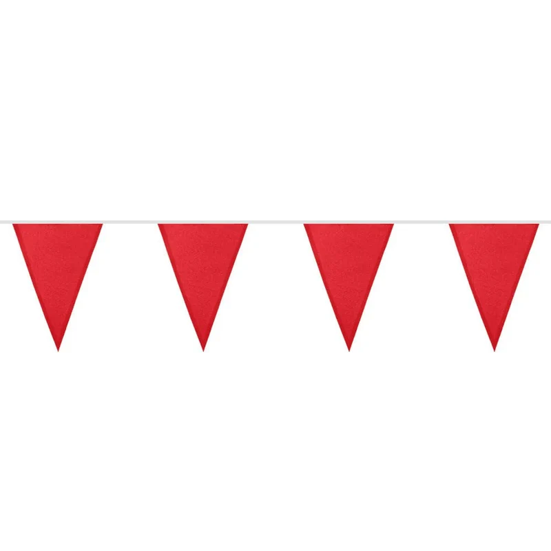 Fahnenkette aus Polyester, rot (26 x 18 cm) (6 m)