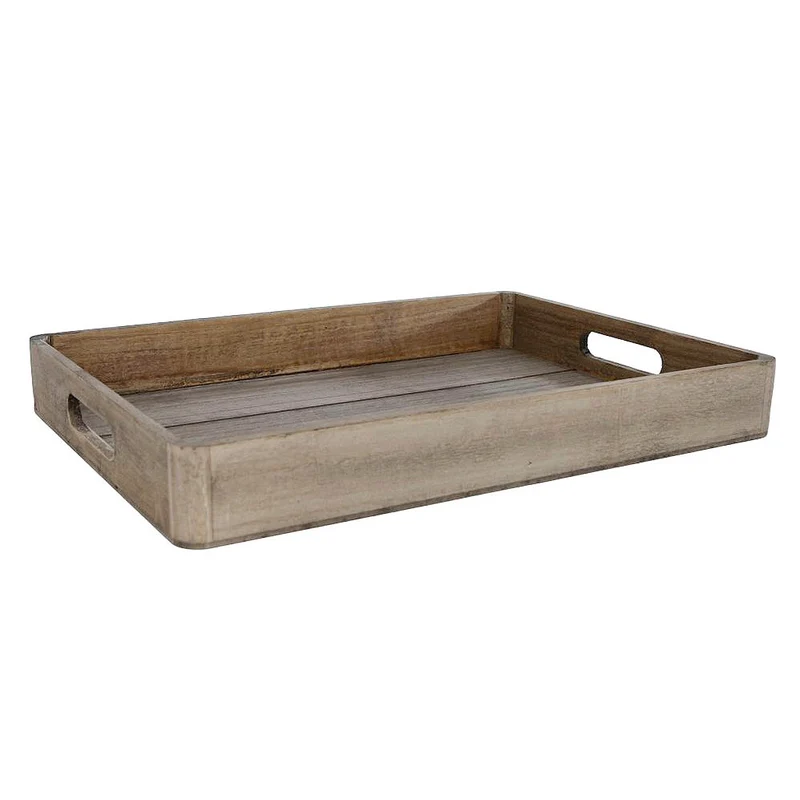 Holztablett Grau