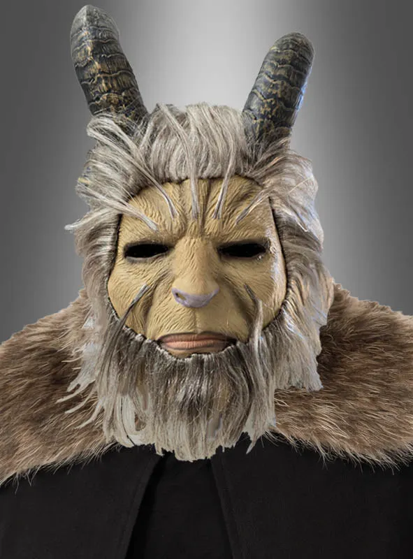 Biest Vollmaske mit Hörner Krampus
