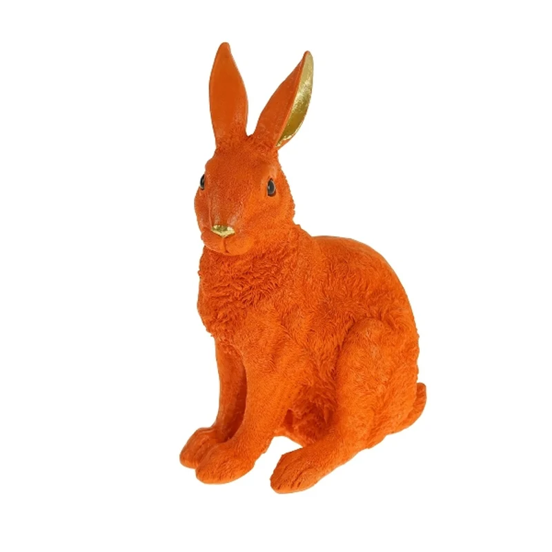 Hase sitzend Orange