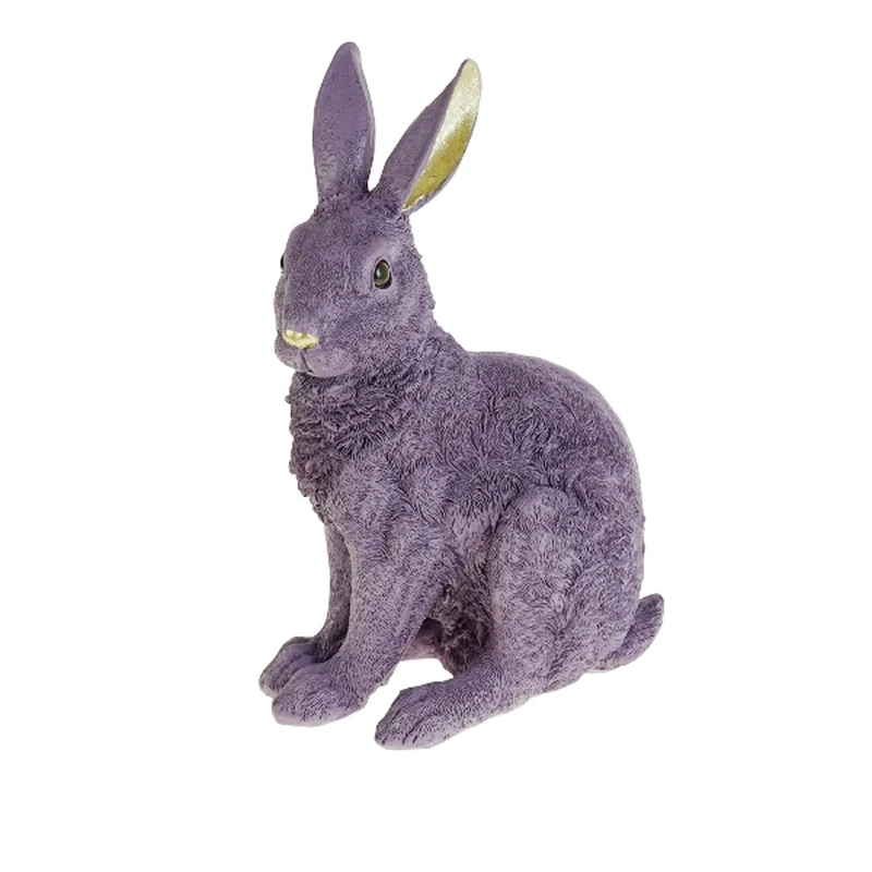 Hase sitzend lila