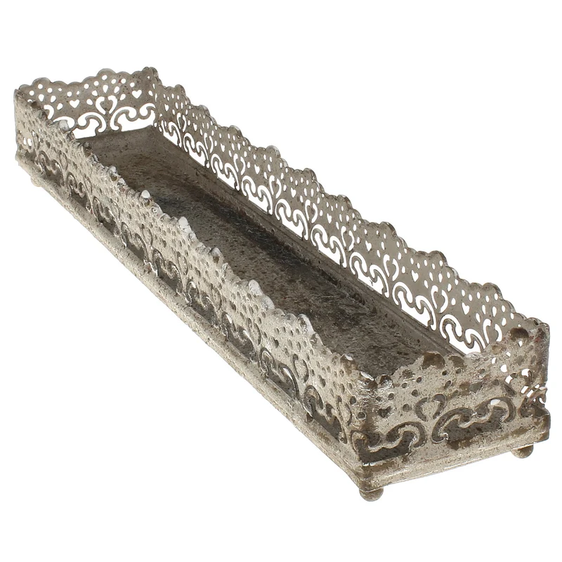 Dekotablett vintage Grau