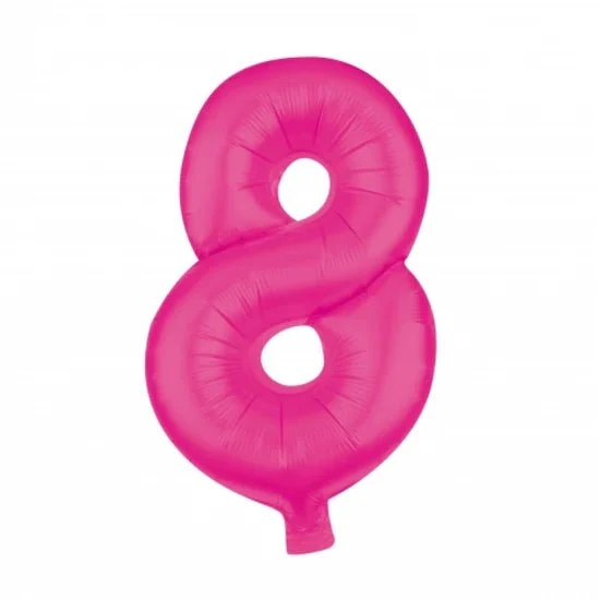 8er-Ballon, rosa, leer, 85 cm