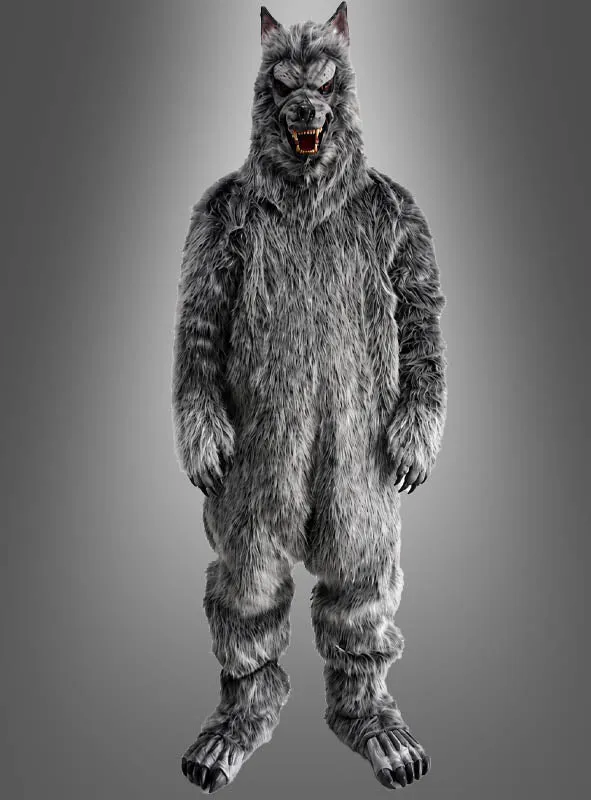 6-teiliges Werwolf Kostüm Fellanzug Deluxe