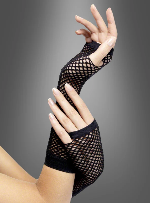 Netz Armstulpen schwarz