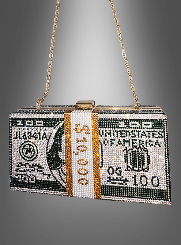 Dollar Handtasche Deluxe mit Strass