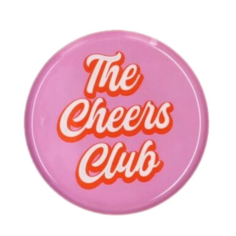 Dekotablett The Cheers Club rosa 13 cm