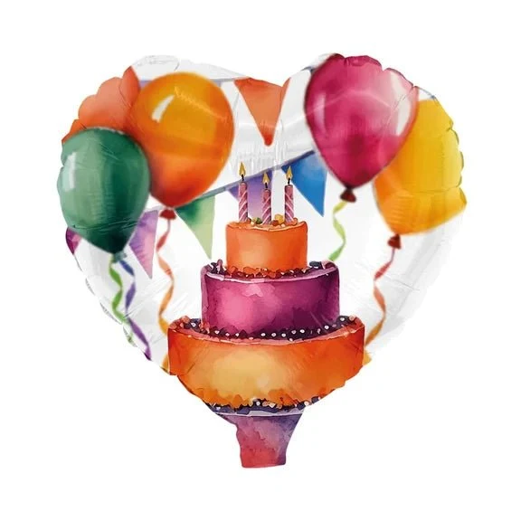 Kuchen-Heliumballon, leer, 45 cm