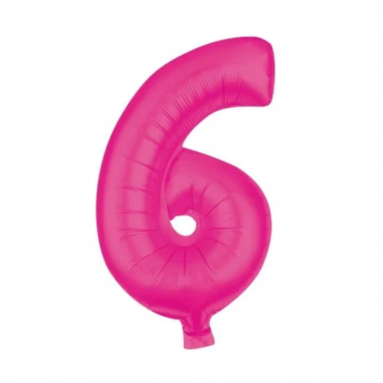 6er-Ballon, rosa, leer, 85 cm