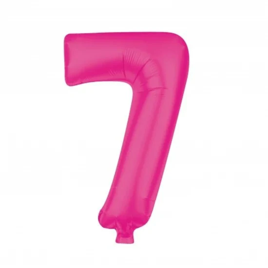 7er-Ballon, rosa, leer, 85 cm