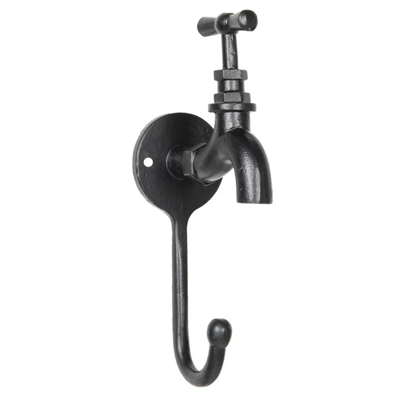 Wandhaken Wasserhahn Schwarz