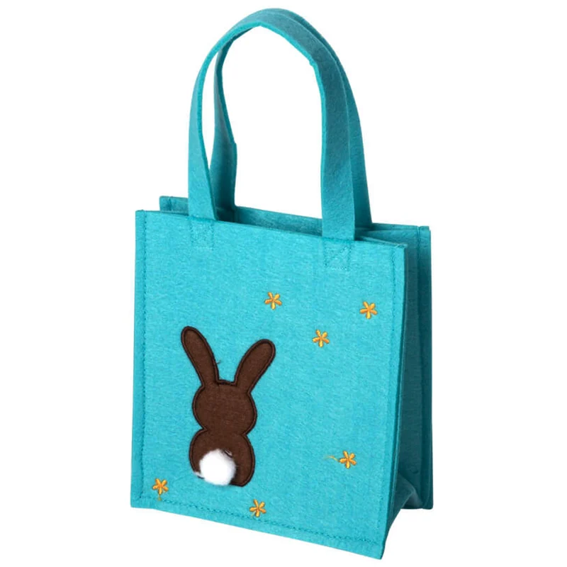 Osterfilztasche Türkis mit Osterhase