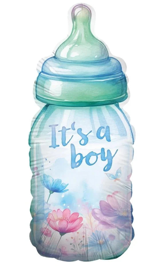 Blauer Heliumballon „It’s a Boy“ (Flasche leer), 78 cm