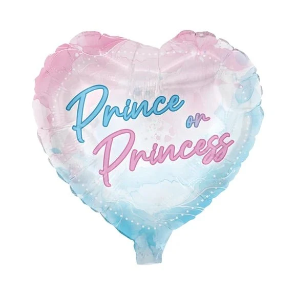 Gender-Reveal-Heliumballon, Herz, leer, 45 cm