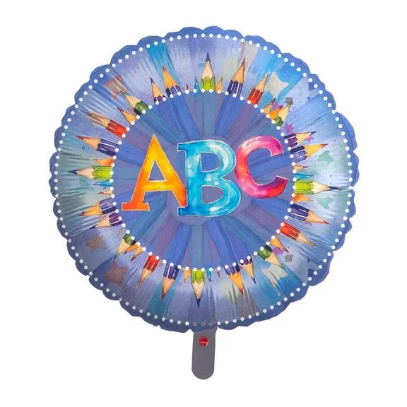Einschulung Heliumballon „ABC“, leer, 45 cm