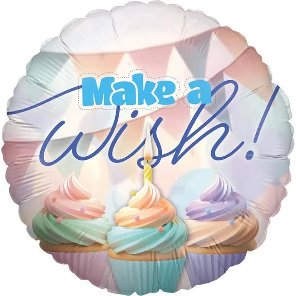 Geburtstags-Heliumballon „Make A Wish“ – leer