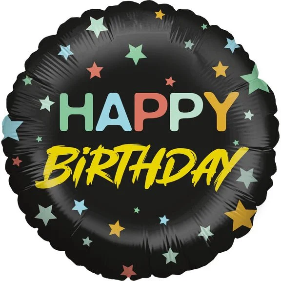 Happy Birthday Helium-Ballon Sterne (leer) 45 cm