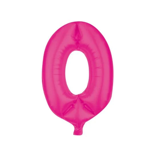0er-Ballon, rosa, leer, 85 cm