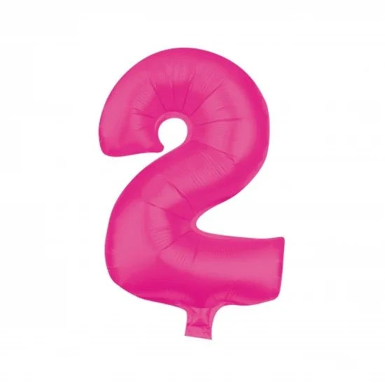 2er-Ballon, rosa, leer, 85 cm