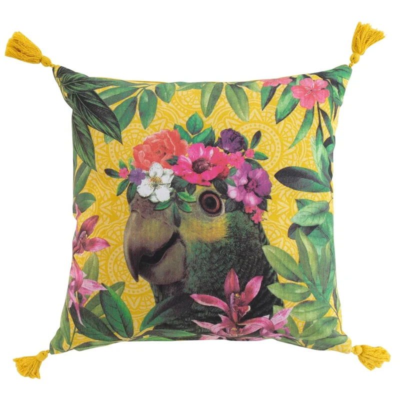 Kissen Papagei 45 x 45 cm