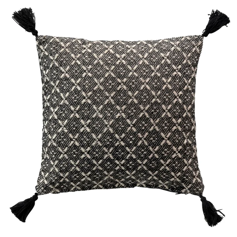 Kissen Schwarz Beige