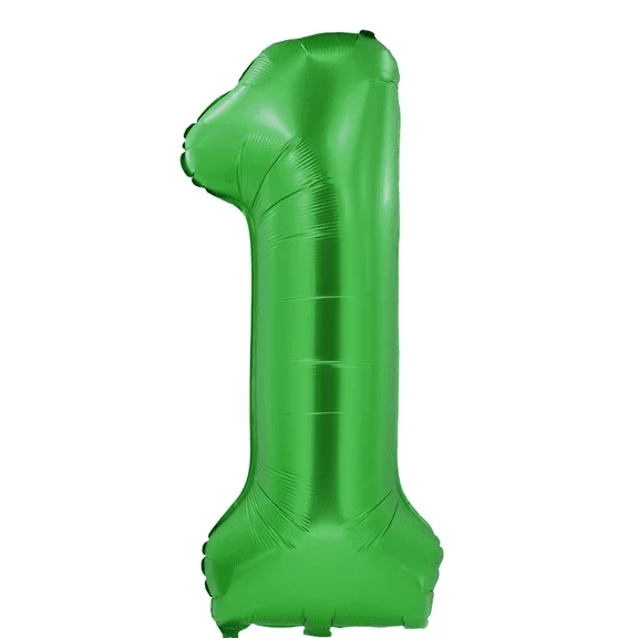 1-Jahres-Zahlenballon, grün, 1 m