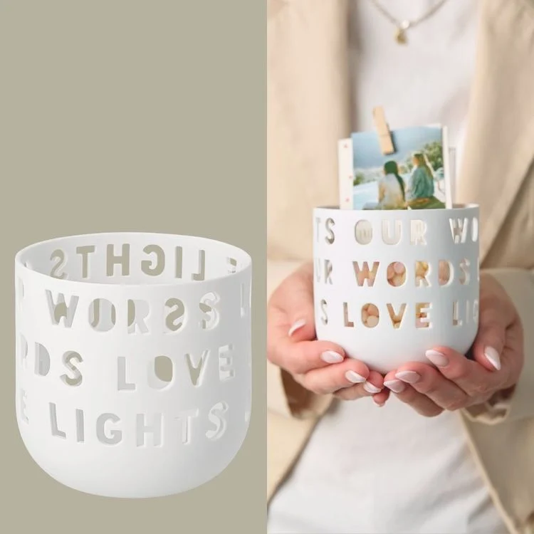 Räder Windlicht Love lights our words