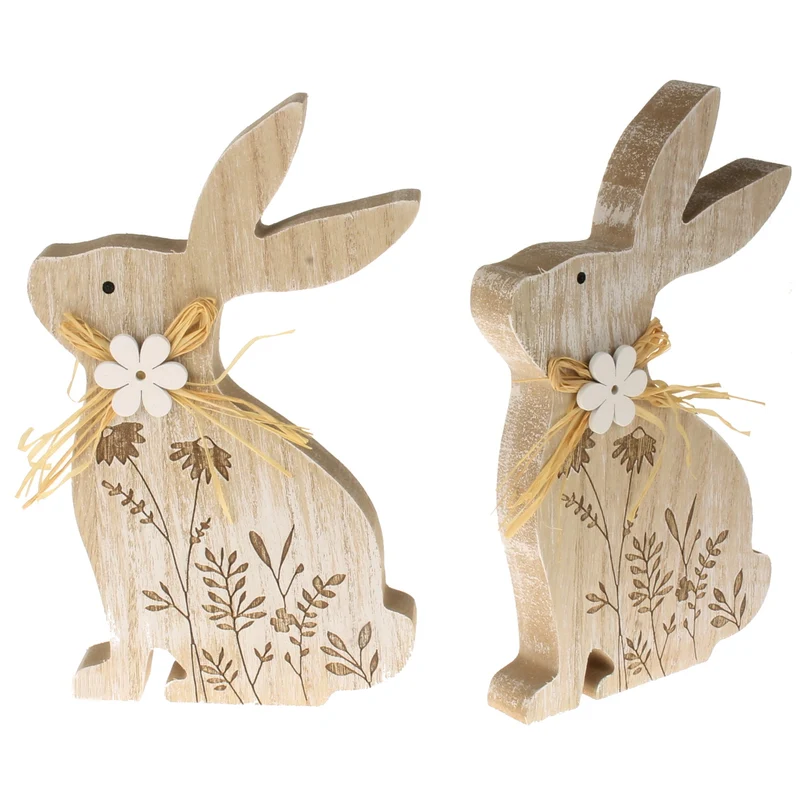 2er Set Dekohase Floral Braun