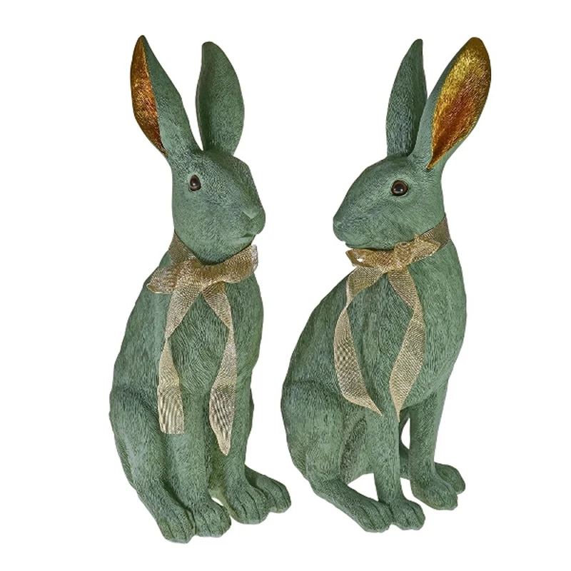 Osterhase XXL grün gold