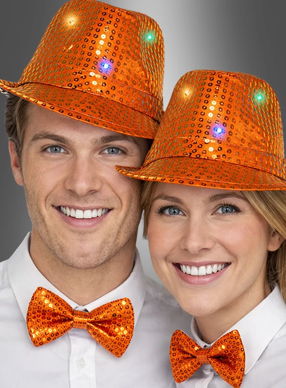 Trilby Hut mit LED orange