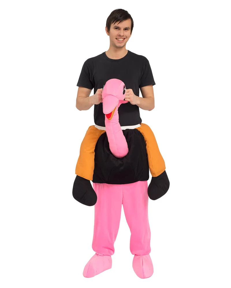Pinker Vogelstrauß Carry Me Kostüm