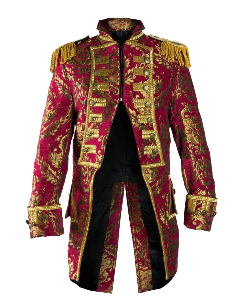 Rot-goldener Brokat Mantel