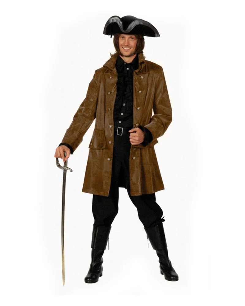 Piraten Jacke Wildleder-Look