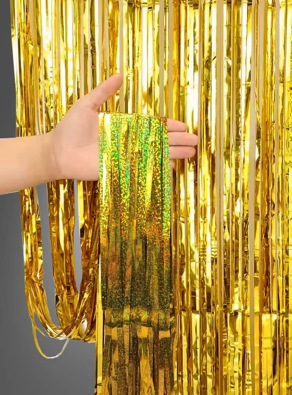 Glitter Lametta Vorhang 100x250cm