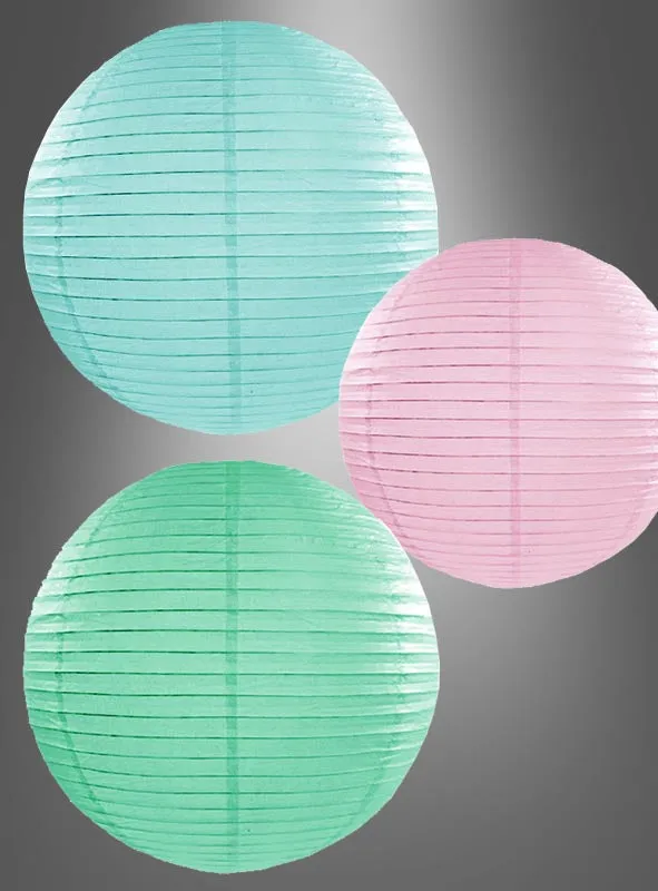 Papierlampions Pastellfarben 20-45cm