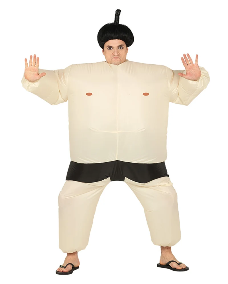 Beiges Sumo Ringer Kostüm zum Aufblasen