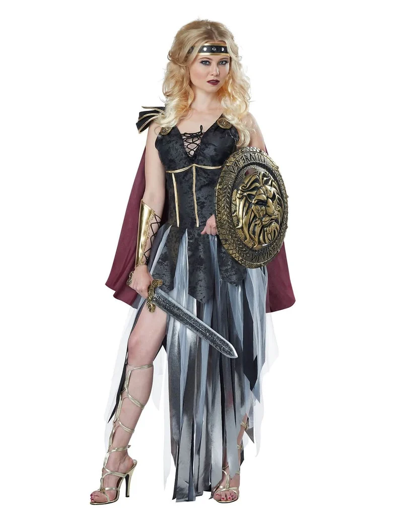 Sexy Gladiator Damenkostüm mit Fransen