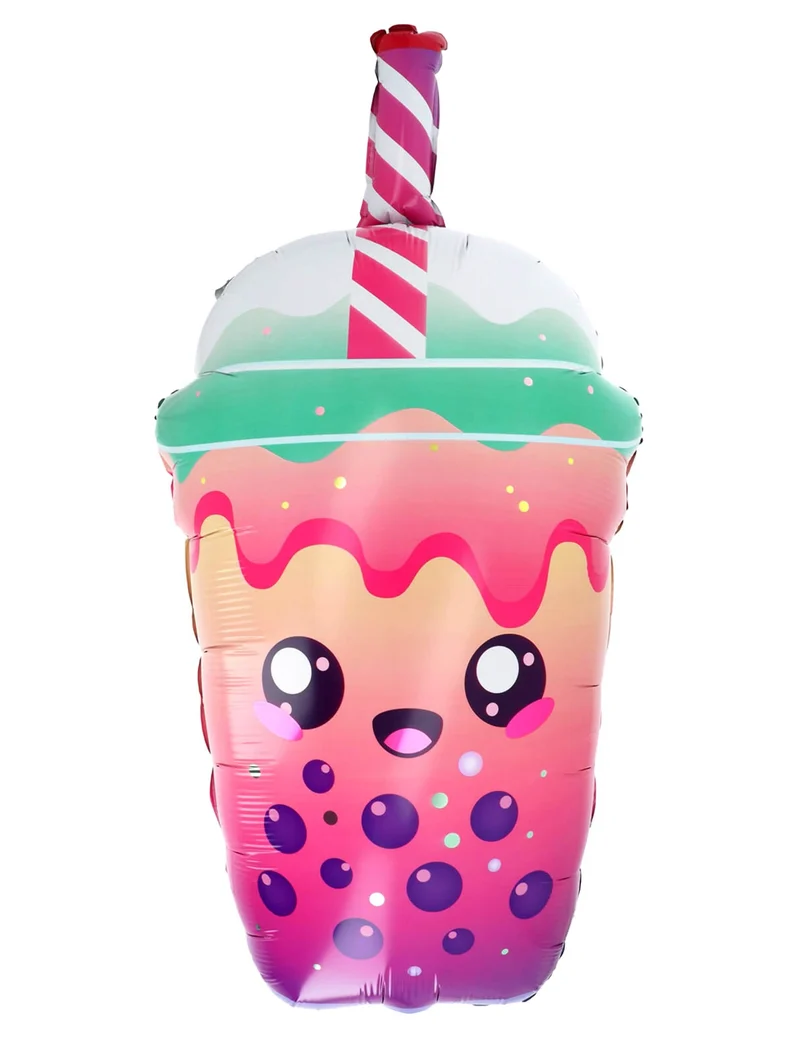 Folienballon Bubble Tea Kawaii 38 x 76 cm
