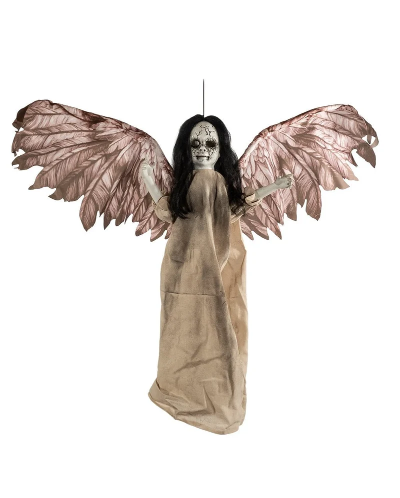 Verhexte Geisterpuppe mit Flügel Animatronic 90cm